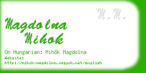 magdolna mihok business card